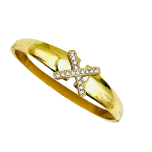 Bracelet en X – Design Croisé Élégant Incrusté de Zircons, Finition Luxe Haute Qualité