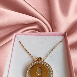 Collier Cercle Élégant – Pendentif Rond avec Zircone Cubique, Chaîne Clavicule en Acier Inoxydable